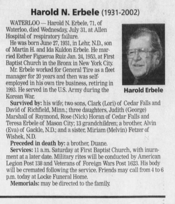 Clipping from The Courier